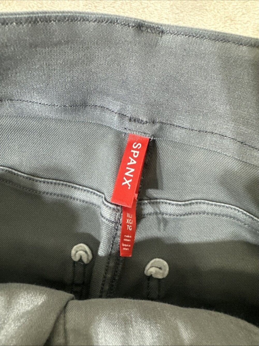 SPANX Pants XL Stretch Twill Straight Leg Blue - Picture 5 of 9